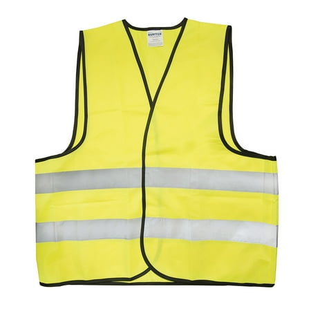 

Surtek Yellow Fabric Safety Vest with Reflective Bands
