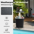 thumbnail image 6 of Costway 4 Gallon Portable Cooler Bar Table with Handle Bottle Opener & Lift Top Lid Black, 6 of 10