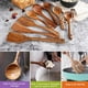 thumbnail image 5 of Cucharas de madera para cocinar, juego de utensilios de cocina antiadherentes, cucharas de madera, juego de utensilios de cocina, utensilios de madera de teca natural que no se rayan, para cocinar, 5 of 7