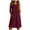 Red-rRw, variant on QGJZVUNL Sleeveless Crewneck Dresses for Women Casual Summer Outfits Cotton Linen Midi Dress with Pockets Size M