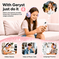 thumbnail image 5 of Geryst Kids Bluetooth Headphones, Bluetooth 6.0 Wireless & Wired Headset with LED Lights, 74/84/95dB Volume Limiter, Over-Ear Headphones for Boys Girls, School, Travel and Tablet, Blue, 5 of 9