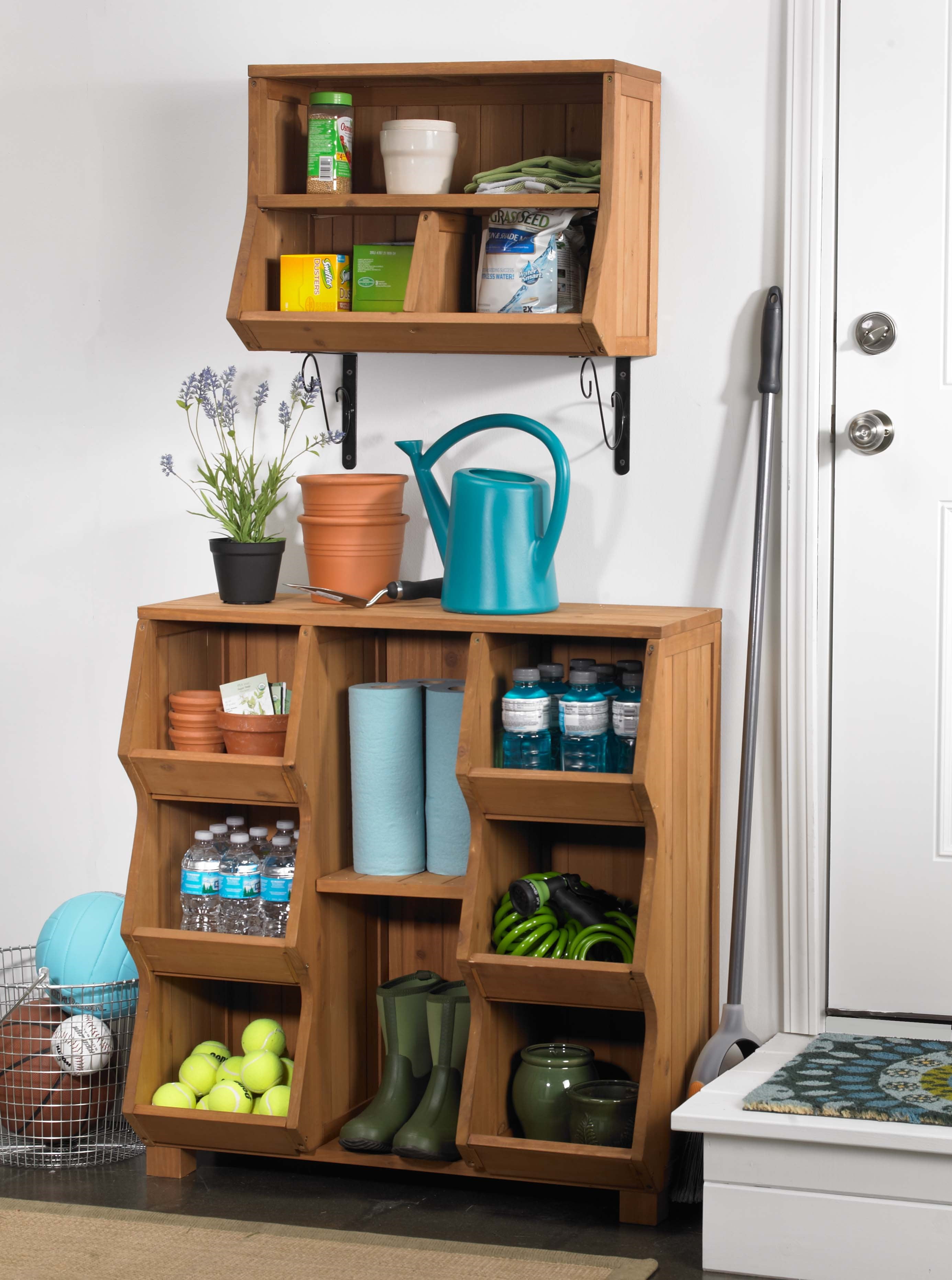 stackable wooden cubby storage unit