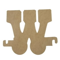 8" Wooden Letter W Unfinished, Train Font, Craft Cutout 1/4" Thick
