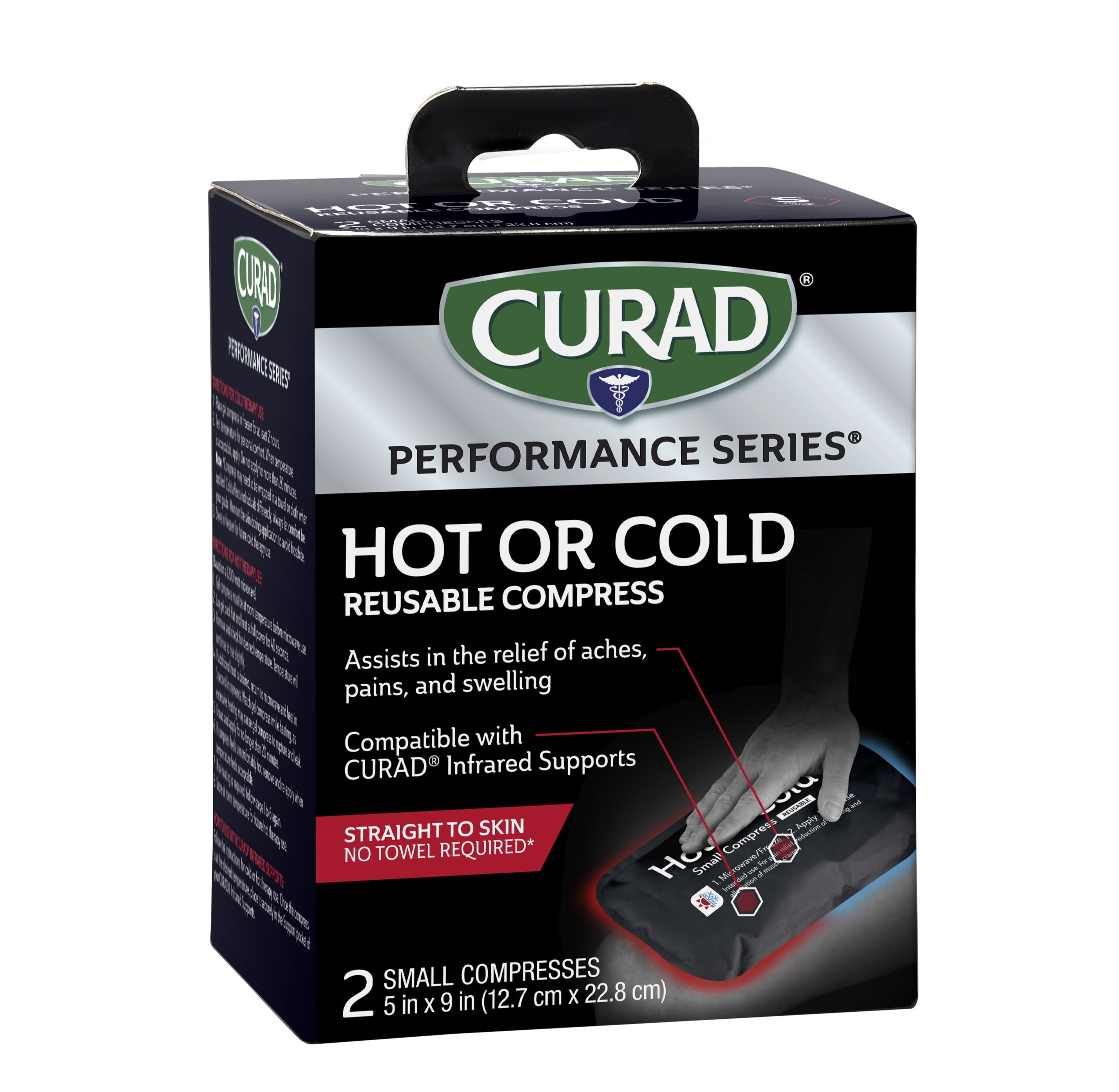 Curad IRONMAN Hot or Cold Reusable Compress, 5