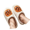 thumbnail image 3 of Shadoumai Halloween Slippers for Women Men Fall Preppy Cute Slippers Retro Plush Warm Fluffy Footwear, 3 of 8