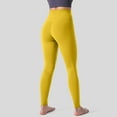 thumbnail image 4 of Delayuji Tall Yoga Pants for Women Long Solid Color Fashionable Casual Sports Hip Lifting High Elastic Tight Yoga Pants Womens Yoga Pants Yellow Xxl, 4 of 6