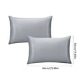 thumbnail image 3 of Satin Pillowcase Set Of 2 Queen Size 20x30 Inches Pillow Cases For Hair And Super Soft Pillow Covers With Closure Washable H, 3 of 6