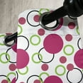 thumbnail image 3 of Ambesonne Pink and Green Grommet Curtain, Circles Spots, 50" x 84", Dark Pink Green Black, 3 of 6