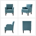 thumbnail image 7 of Tina's Home Upholstery Armchair Accent Chair Sofa Couch Wood Legs Nailhead Trim Bedroom Home Living Room Teal, 7 of 7
