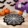 thumbnail image 5 of Antqov Halloween Door Mat, 24x24" Non Slip Washable Spider Web Bath Mat Soft Absorbent Halloween Bathroom Rug for Home Bathroom Decor, 5 of 6