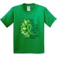 thumbnail image 3 of Inktastic Mental Health Awareness Green Sunflower Ribbon Youth T-Shirt, 3 of 5