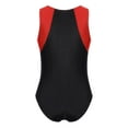 thumbnail image 6 of CHICTRY Kids Boys Sleeveless Bodysuit Gymnastics Leotard with Shorts Set Quick-Dry Stretchy Gym Training Outfit A Red 10, 6 of 7