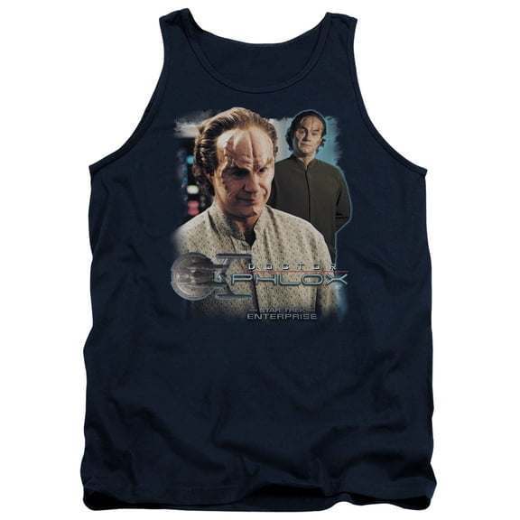 Star Trek Doctor Phlox Adult Tank Top Navy