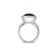 thumbnail image 2 of Large 22 Carat (Ctw) Cushion-Cut Smoky Quartz Ring in Polished Sterling Silver for Women, 2 of 5