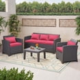 thumbnail image 5 of FKS LIFE Outdoor Patio Chair Cushions Set 24 L X 24 W X 4 H Waterproof Fade Resistant Deep Seat with Back Cushions Outdoor Seat Cushion Set for Chairs and Sofas(2 Set), 5 of 8
