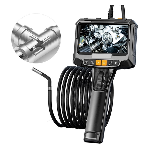 360 ° Rotating Dual-Lens Endoscope, 3.9MM 5-inch IPS Inspection Camera, Automotive Industrial ,Easily Maneuver
