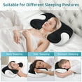 thumbnail image 4 of MOONORAH Cervical Memory Foam Pillow Neck Bed Pillow for Pain Relief Sleeping, Ergonomic Orthopedic for Side Back and Stomach Sleepers with Breathable Pillowcase, Queen Size 24" x 16.5" x 5.1" Black, 4 of 10