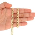 thumbnail image 4 of Nuragold 10k Real Yellow Gold Solid Cuban Curb Link 7mm Chain Necklace (16"-30") Italian Jewelry for Men, 4 of 10