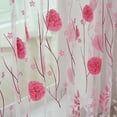 thumbnail image 4 of 1/2Pcs Window Lace Floral Curtain Panel Drape Voile Tulle Sheer Balcony Valance Divider Room Door Decor, 4 of 7