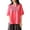 Red, variant on Women's Embroidered Summer Short-Sleeved Plus Size T-Shirt, High-End Ethnic Style, Made of Linen, Print Pattern