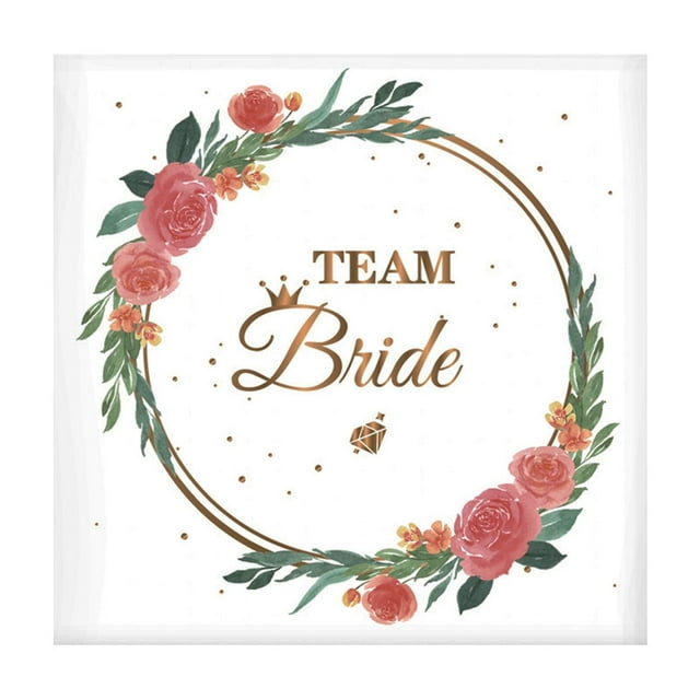 C Flower Bride Party Theme Disposable Paper Napkins For Wedding Bridal Shower Decorative Tableware