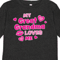 thumbnail image 4 of Inktastic Valentine's Day My Great Grandma Loves Me Hearts and Lips Boys or Girls Long Sleeve Toddler T-Shirt, 4 of 5