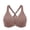 Brown Purple, variant on Women's Front Closure Racerback Plus Size Bra, Full Coverage, Underwire, No Padding