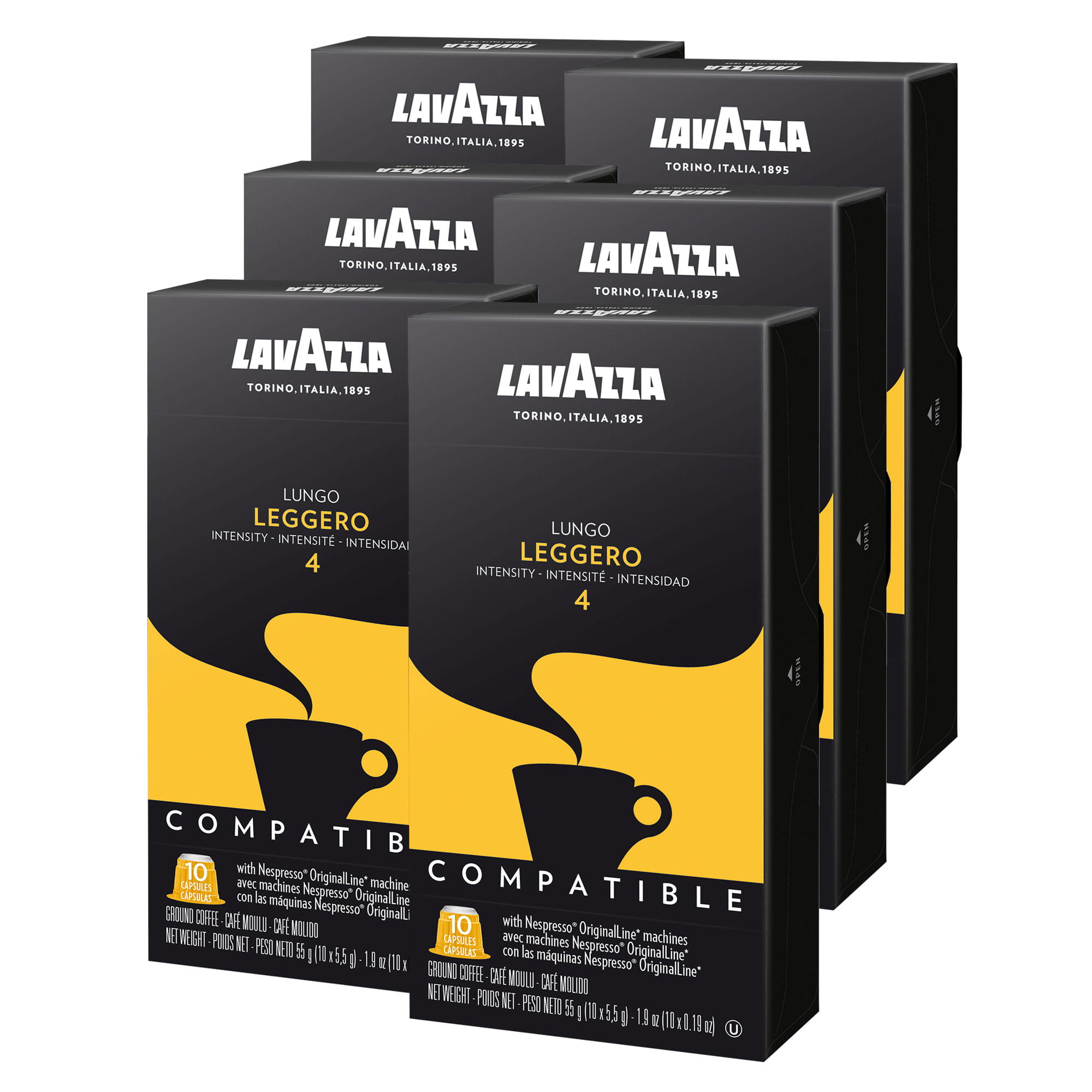 Café capsules espresso leggero compatible Nespresso, U (x 10)
