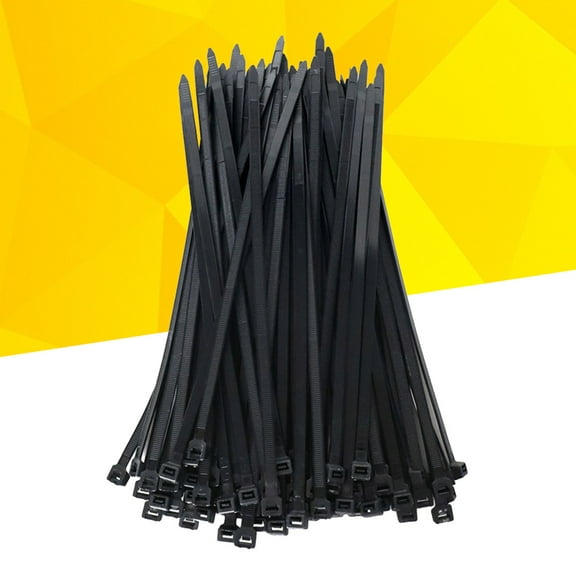 MLINS 250 Pcs Strong Nylon Self-Locking Cable Ties Plastic Binding Tape for Cable (Black)