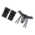 thumbnail image 4 of Tangas De Cuerda Pearl G Con Medias De Liguero Set Black + Silk Stockings Sunnimix Conjunto de medias de liguero de perla G, 4 of 8