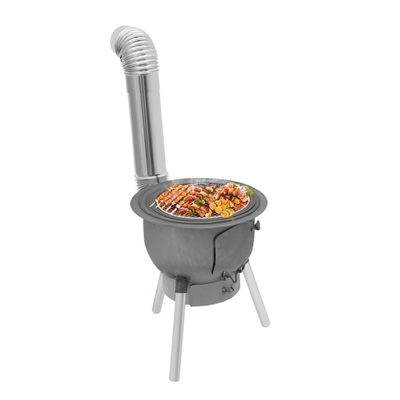 Wood Burning Stove, for Outdoor Cooking, Firewood Stove with 3 Stove Rings, for Barbecuing, Cooking, Camping