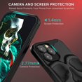 thumbnail image 5 of Funda protectora híbrida Skullcap para Apple Iphone 14, funda de 6,1", silicona de Pvc desmontable, funda para teléfono a prueba de golpes (negro azabache/negro), 5 of 5