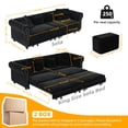 thumbnail image 2 of NYBOPAVIS King Size Pull Out Sofa Bed, Oversized Loveseat Sofa Convertible Sleeper Sofa Bed, Velvet Sofa Couch with Ottoman for Living Room, 2 of 7
