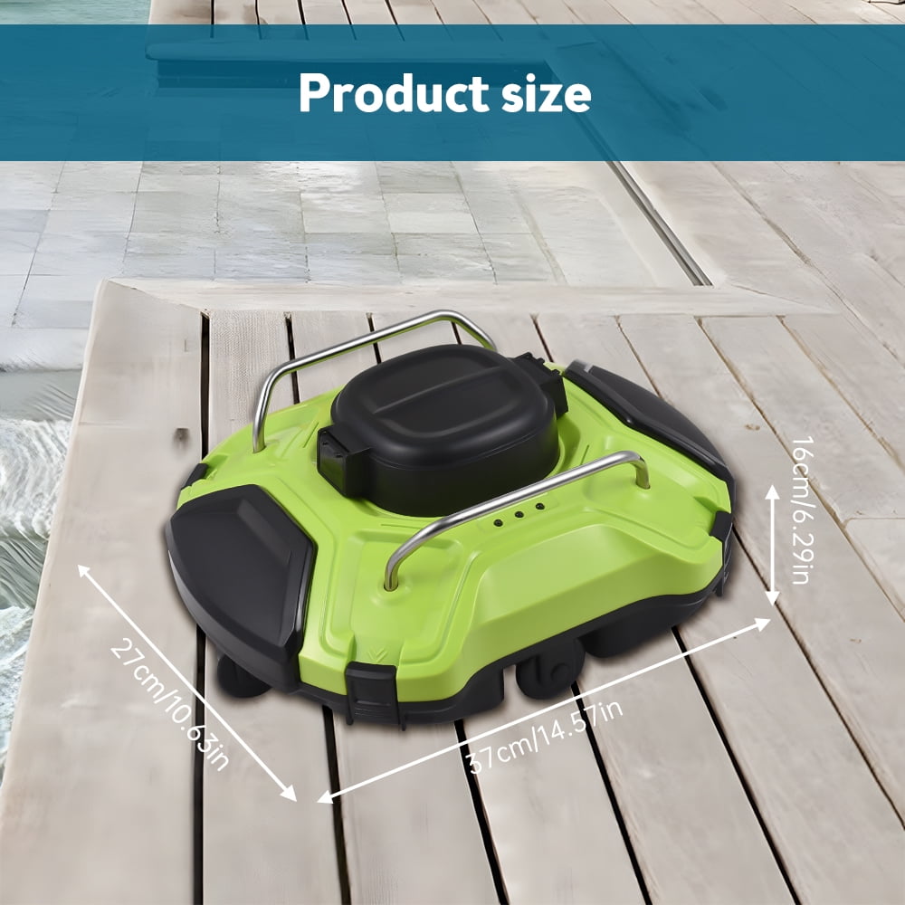 Cordless Robotic Pool Cleaner: Dual-Drive Motors and Rechargeable Battery, Provides Hassle-Free Pool Cleaning.