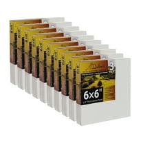 Jerry's Artarama Da Vinci Dual Sided Pro Panel Board - 30-Pack, 6x6" 6mm Deep Panels for Painting - Archival, Acid-Free Art Supplies - Ultra-Smooth & Medium Textured Paint Surfaces