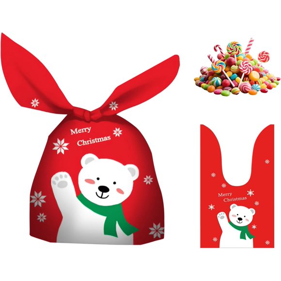 Paquete de 50 bolsas pequeñas con cordón a granel, pequeñas bolsas de regalo para adultos, actividades de fiesta de cumpleaños y Navidad (oso A)