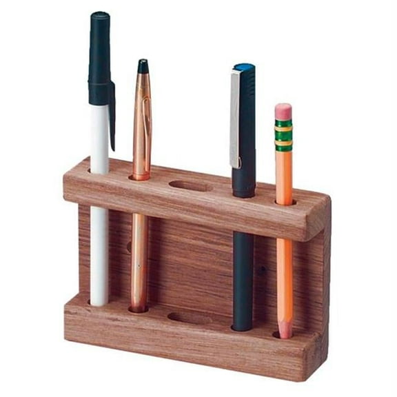 SeaTeak  Teak Pencil Holder - WHITECAP - 4-3/4in.W x 3-1/4in.H x 1-1/8in.D