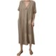 thumbnail image 2 of mfyjkho Vestidos de fiesta para mujer, Vestido informal de manga corta con cuello en V para mujer, primavera y verano Vestidos largos para mujer xxxl, 2 of 7