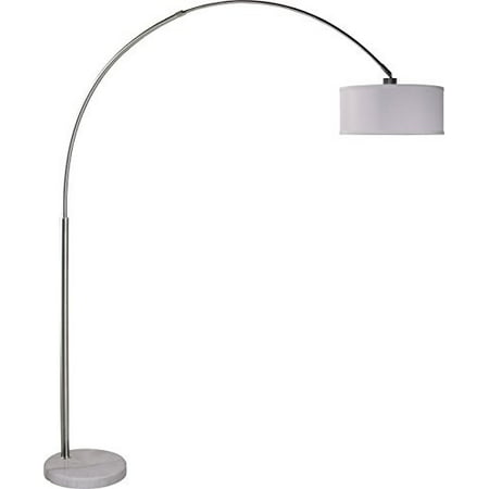 Major-Q Extra Large Towering 82â€ Arched Floor Lamp - Large Modern Arc Lamp with Hanging Drum Shade and Real Marble Base Light Fixture with Foot-Switch and 64 inch cord, Grand