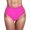 Hot Pink, variant on Ludearly Women High Waisted Bikini Bottoms Tummy Control Swimsuit Bottoms Strappy Swim Bottom S&Dark Blue