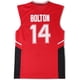 thumbnail image 2 of Camisa de malla transpirable para hombres Troy Bolton 14 puntos camiseta de baloncesto de secundaria roja, 2 of 3