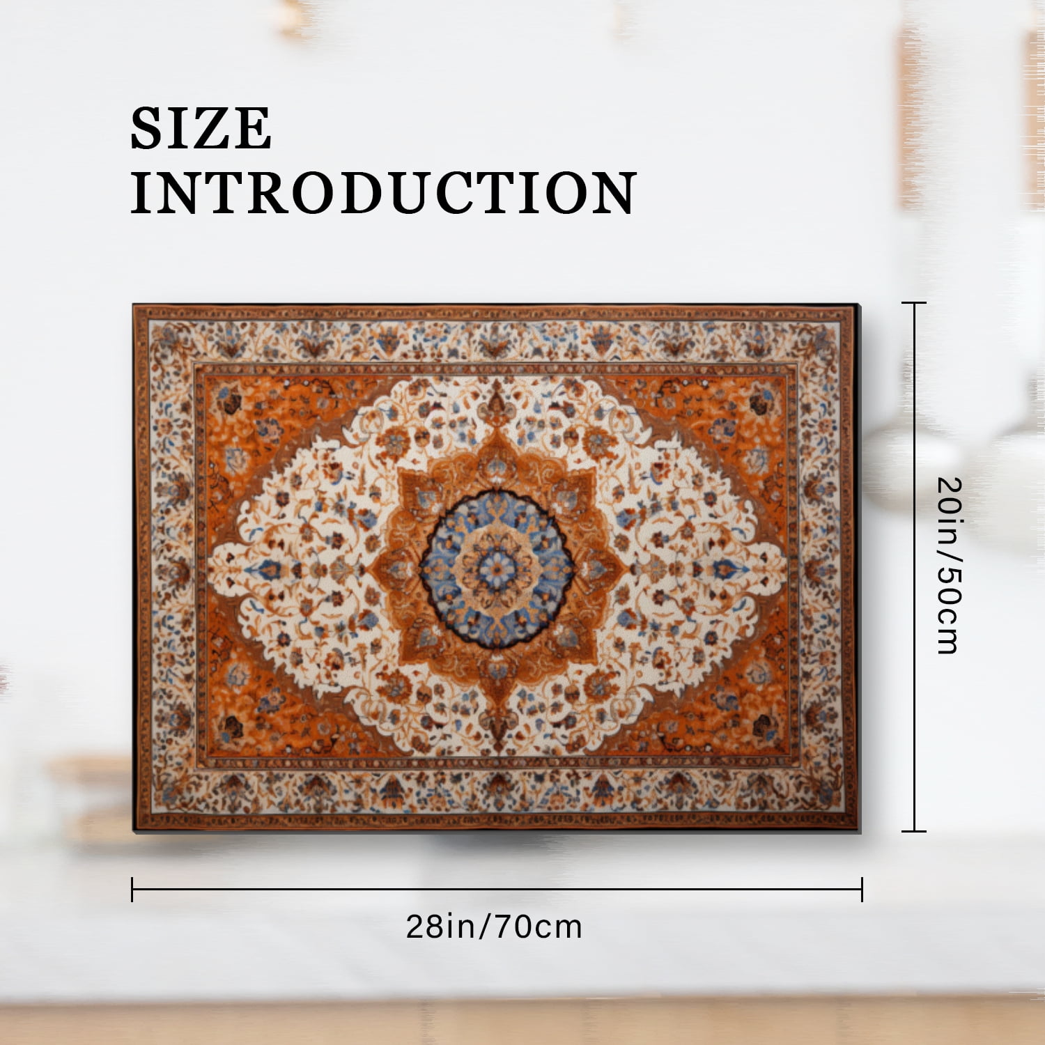 Electric Stove Burner Covers, Retro Bohemia Mandala Pattern Range Top for Expanding Counter Space Stovetop Decor, Square Washable Decorative Pad for Kitchen RV (28×20 Inch)