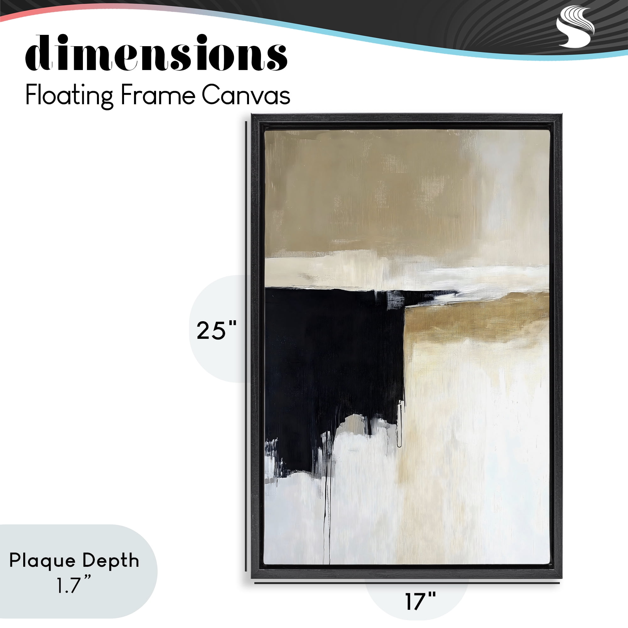 Stupell Industries Desert Shades Muted Neutrals Black Framed Floater Canvas Wall Art, design by Gina Kelly