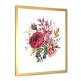 thumbnail image 2 of Designart 'Ancient Wildflowers and Burgundy Rose' Farmhouse Framed Art Print, 2 of 4