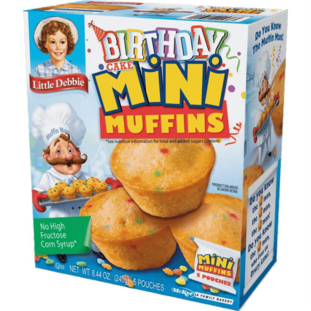 Little Debbie Birthday Cake Mini Muffins, 12 Boxes, 5 Pouches Per Box
