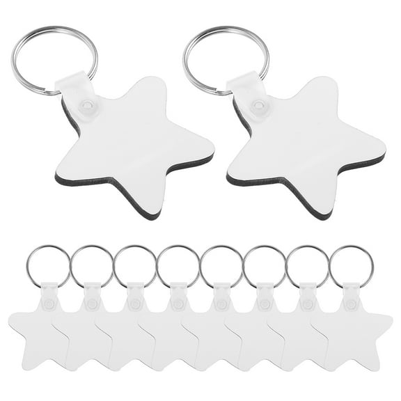 15pcs Sublimation Blank Tags Star Shaped Sublimation Blanks Key Chains Double Sided Transfer Tags Diy Keychains Pet Tags Project