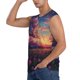 thumbnail image 3 of Balery Dreamy Dandelion Sunset Camisetas sin mangas para hombre, absorbe la humedad y protege contra el mal olor.-X-Large, 3 of 7