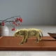 thumbnail image 1 of Estatua de tigre de latón, mini escultura de tigre, figura de animal única y liviana, estatua coleccionable para mascotas de té para interiores,, 1 of 8