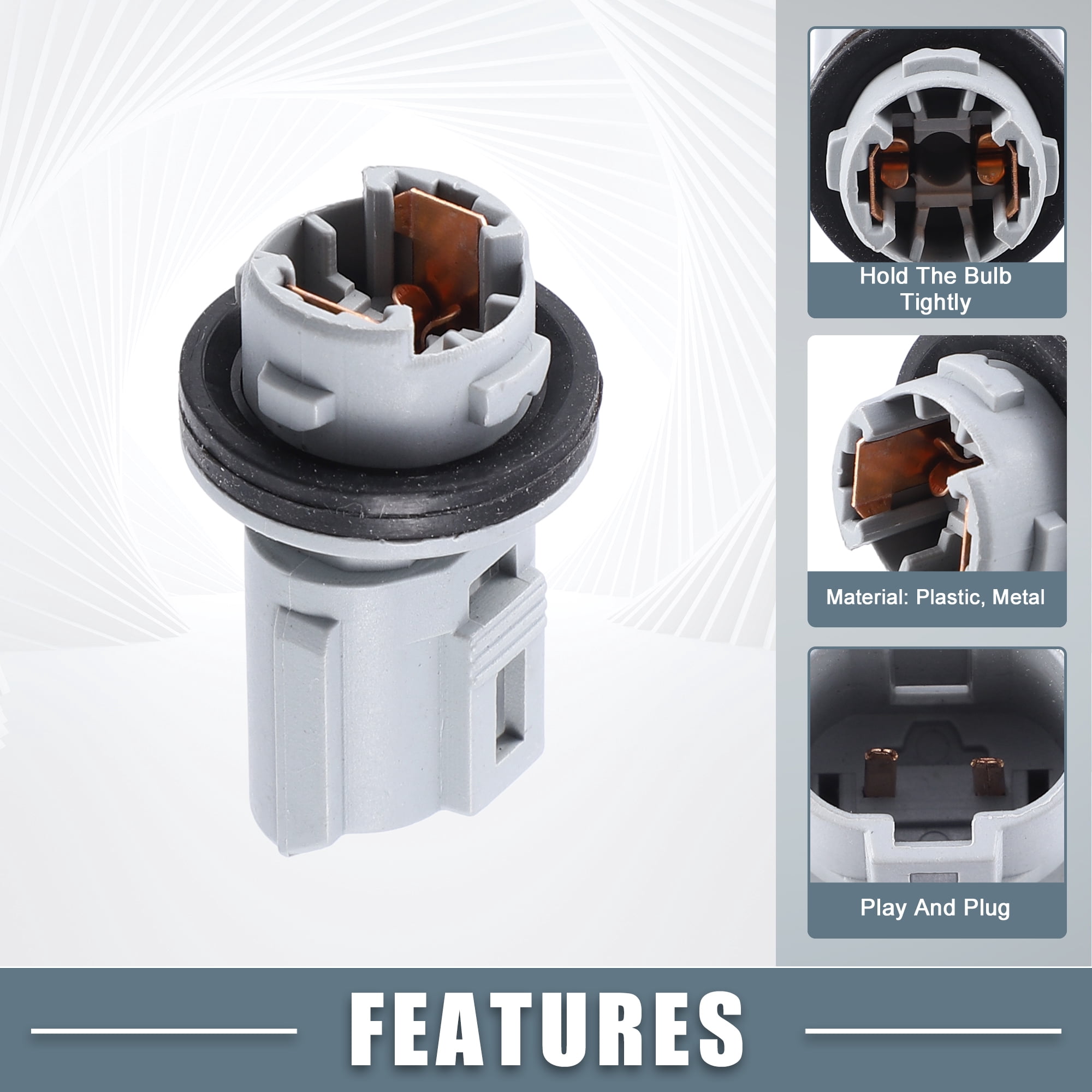 Unique Bargains Turn Signal Light Bulb Holder 92340-5H000 for Hyundai Gray