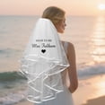 thumbnail image 2 of Custom Bridal Veil with Text,Personalized Bachelorette Veil,Future Mrs Veil,Personalized Wedding Veils for Brides Gift, 2 of 9